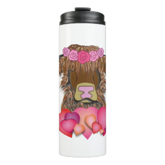 Happy Valentines Day Cow Thermal Tumbler