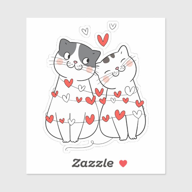 Happy Valentine's Day Custom Cut Vinyl Sticker (Sheet)