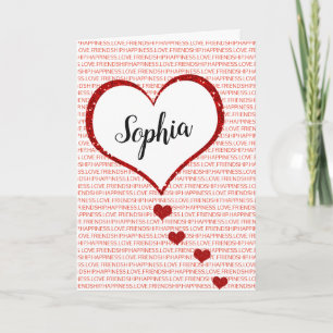 Happy Valentine's Day Custom Name Holiday Card