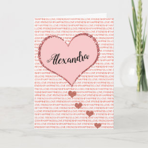 Happy Valentine's Day Custom Name Holiday Card