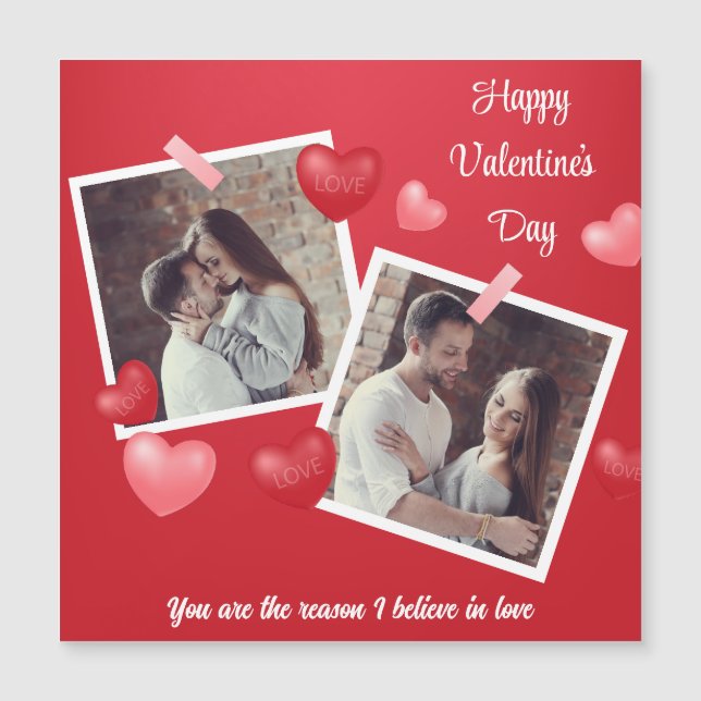 Happy Valentine's Day Custom Photo and Text (Front)