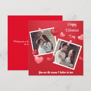 Happy Valentine's Day Custom Photo and Text Announcement