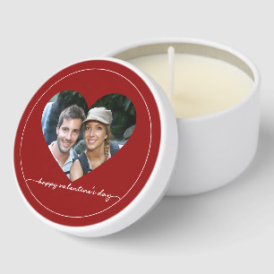 Happy Valentines Day Custom Photo Mini Candle Favors