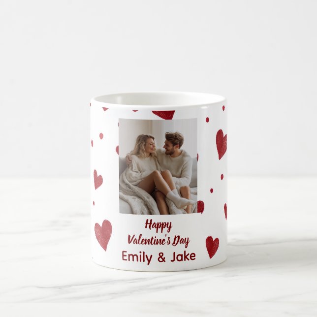 Happy Valentine's Day Custom Photo Mug (Center)