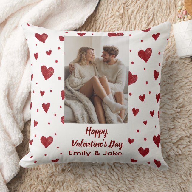 Happy Valentine's Day | Custom Photo Pillow (Blanket)