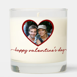 Happy Valentines Day Custom Photo Scented Candle