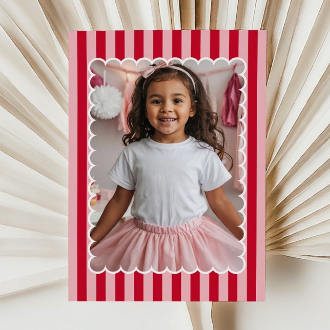 Happy Valentine's Day Custom Photograph Modern Note Card (Creator Uploaded)