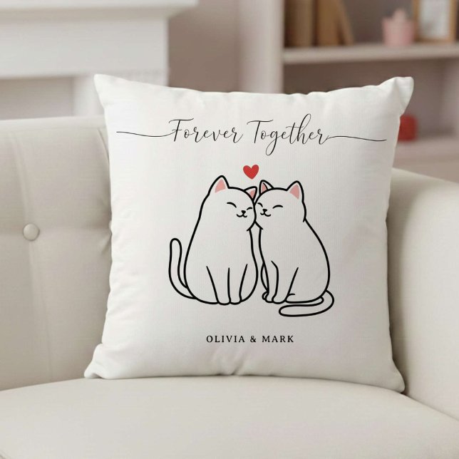 Happy Valentines Day Custom  Romantic love gift  Throw Pillow (Creator Uploaded)