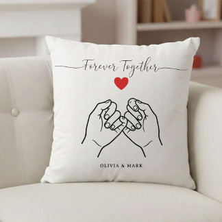 Happy Valentines Day Custom Romantic love gift Throw Pillow