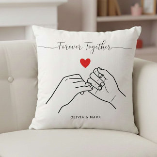 Happy Valentines Day Custom together love gift Throw Pillow