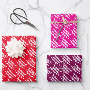 Happy Valentine's Day custom Wrapping Paper Sheets