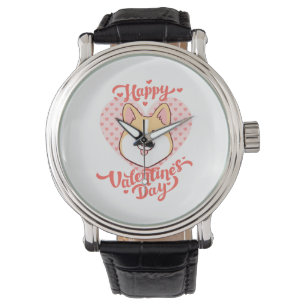 Happy Valentines Day Cute Corgi Dog Watch