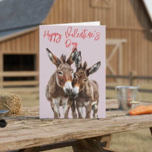 Happy Valentine's day Cute Donkeys Love Card