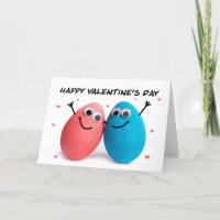 Happy Valentine's Day Cute Egg Couple Humor 