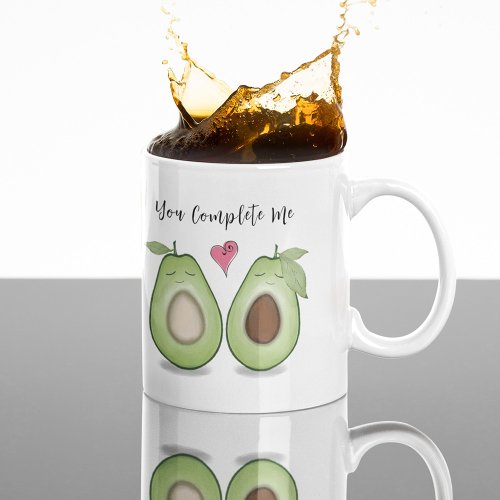 Happy Valentines Day Cute Funny Simple Avocados Coffee Mug