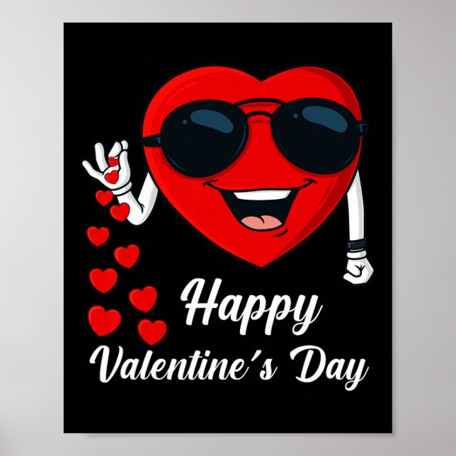 Happy Valentines Day Cute Heart Bae Fun Salting He Poster (Front)
