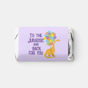 Happy Valentines day cute kids dinosaur Hershey's Miniatures