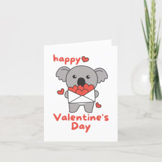 Happy Valentine's Day cute Koala Holiday Card