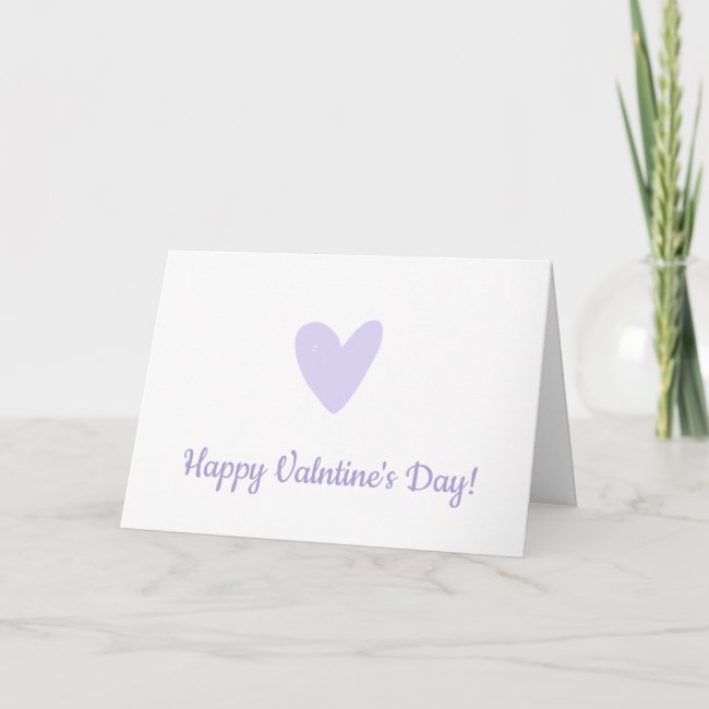 Happy Valentine's Day | Cute Little Lilac Heart