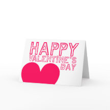 Happy Valentine's Day Cute Modern greeting Card