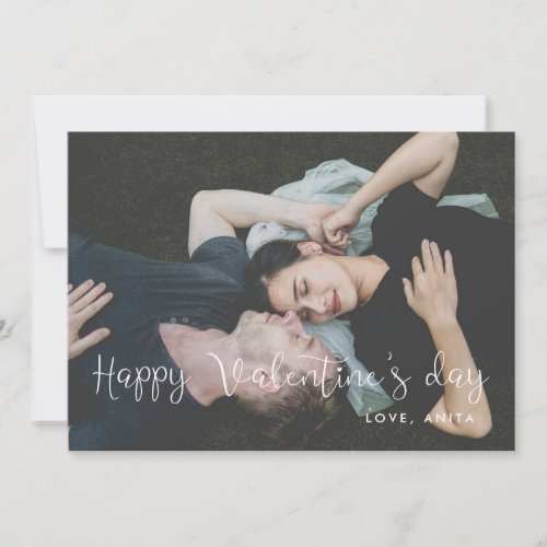 Happy Valentines day cute photo card