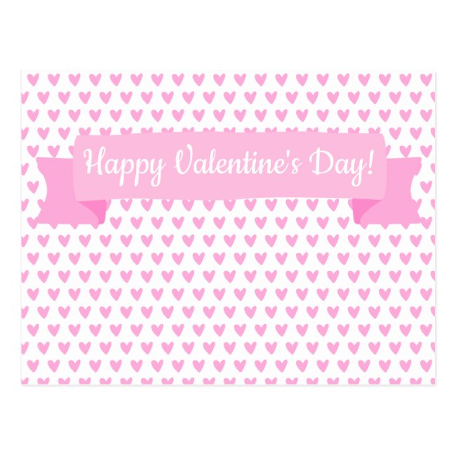 Happy Valentine's Day | Cute Pink Hearts Pattern