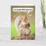 Happy Valentine's Day Cute Squirrel Nuts About You Holiday Card