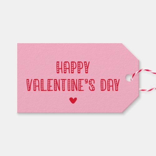 Happy Valentines Day Cute Typography Friends Gift Tags