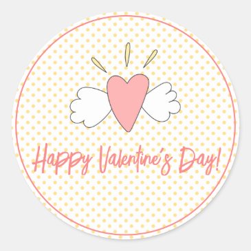 Happy Valentine's Day! Cute Winged Heart 