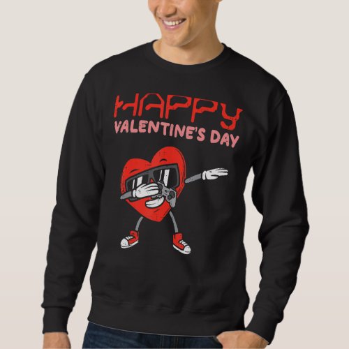 Happy Valentines Day Dab Heart Gamer Valentine Boy Sweatshirt