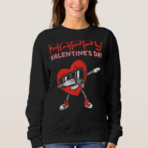 Happy Valentines Day Dab Heart Gamer Valentine Boy Sweatshirt