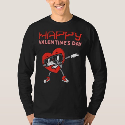 Happy Valentines Day Dab Heart Gamer Valentine Boy T_Shirt