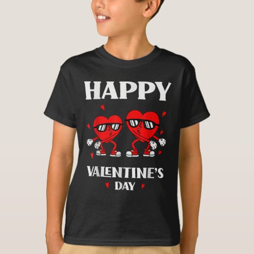 Happy Valentines Day Dabbing Heart T_Shirt