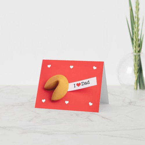 Happy Valentines Day Dad Fortune Cookie Holiday Card