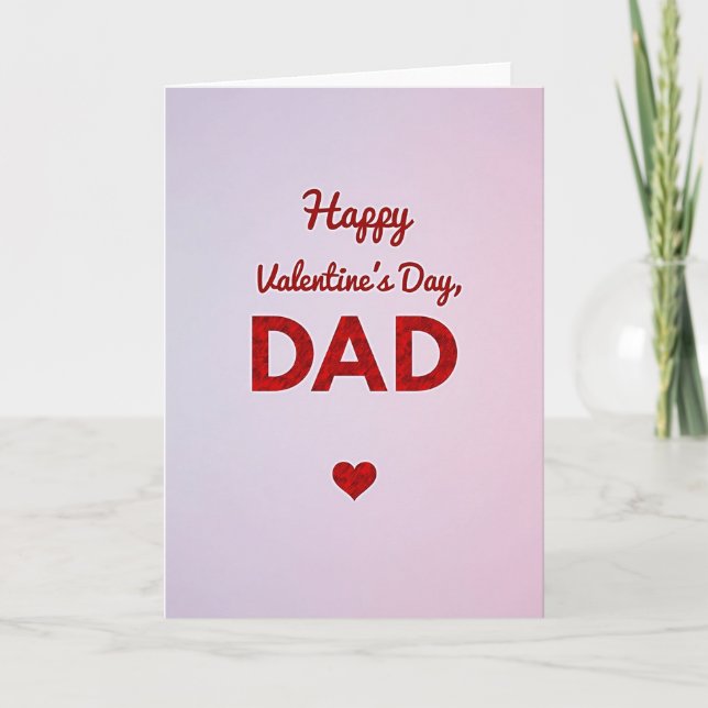 Happy Valentines Day Dad Striped Card (Front)