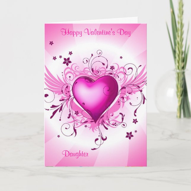 Happy Valentine's Day Daughter Holiday Card (Front)