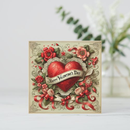 Happy Valentines Day decorative illustration Card