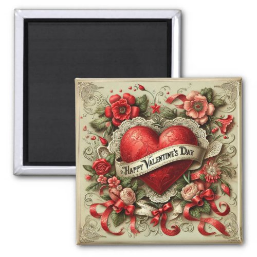 Happy Valentines Day decorative illustration Magnet