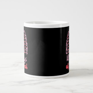 Happy Valentine's Day Design for Men and Women - P Giant Coffee Mug