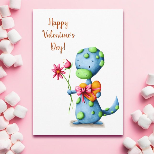 Happy Valentines Day Dinosaur Card (Creator Uploaded)