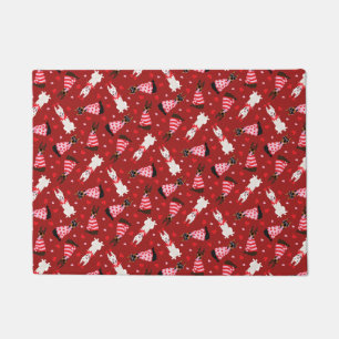 Happy Valentines Day Dobermann Dogs Doormat