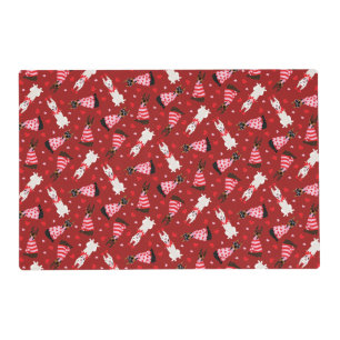 Happy Valentines Day Dobermann Dogs Placemat
