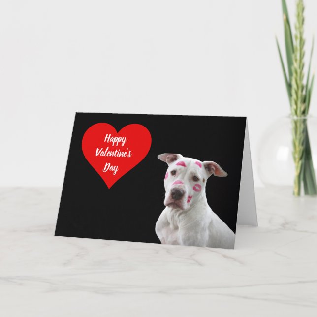 Happy Valentine's Day Dog holiday card (Front)