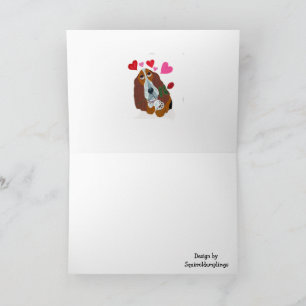 Happy Valentine's Day Doggie Folded Greeting Card