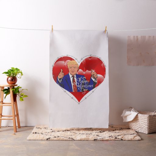 happy valentines day donald trump fabric