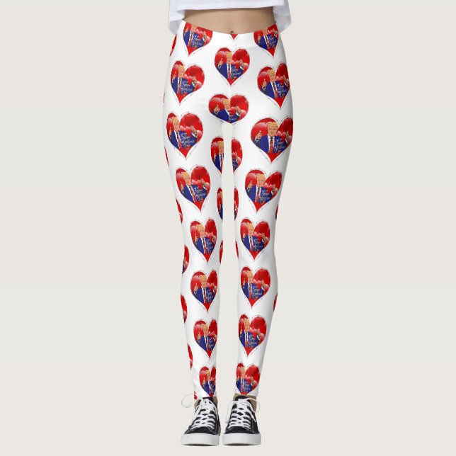 happy valentines day donald trump leggings (Front)