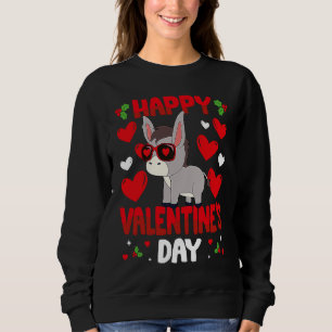 Happy Valentines Day Donkey Heart Love Animal Sweatshirt