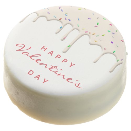 Happy Valentines Day Dripping Milk Chocolate Chocolate Covered Oreo