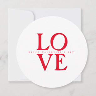 Happy Valentine's Day Elegant Greeting Holiday Card