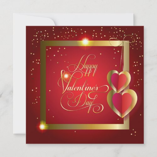 Happy Valentines Day Elegant Greeting Holiday Card